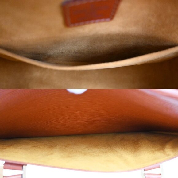 LOUIS VUITTON LV Logo Voltaire Hand Bag Epi Leather Brown Spain M52433 87EF521 - Picture 13 of 16